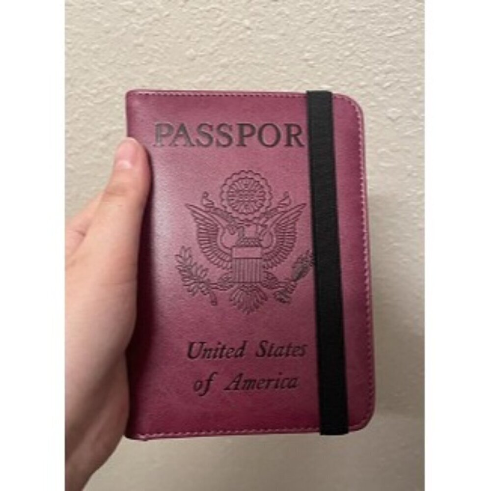 Passport Holder Wallet RFID Blocking Travel Case Leather